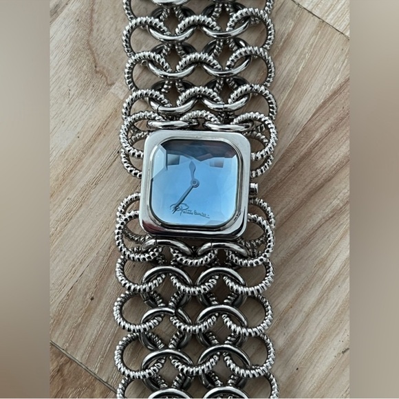 Roberto Cavalli Stunning Ladies Watch Blue Multifaceted Crystal Chain Bracelet main image 6